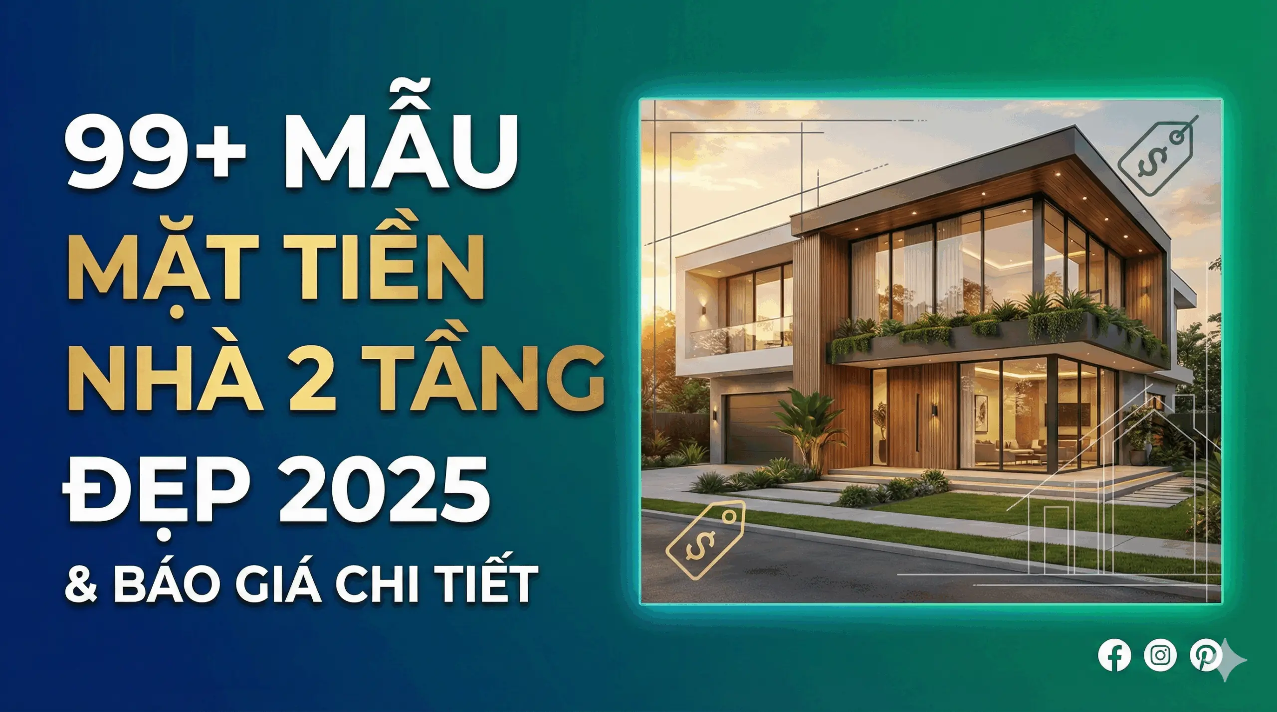 99+ Mẫu nhà Mặt Tiền Nhà 2 Tầng Đẹp 2025 & Báo Giá Chi Tiết