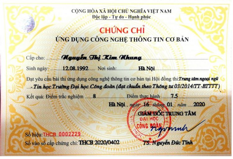 Chứng chỉ tin học văn phòng là gì