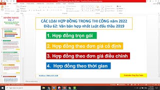 Hợp đồng trọn gói tiếng anh là gì