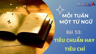 Tiêu chuẩn và tiêu chí la gì