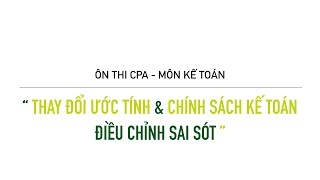 ước tính kế toán là gì